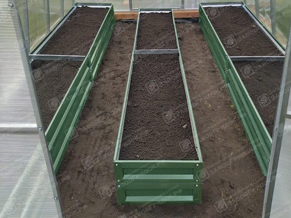 Грядки в теплицу «Усиленные» с полимерным покрытием (высота 40 см) — изображение 1